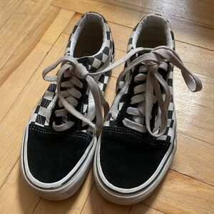 Vans lace up sneakers, size 4.5 youth / size 6 womens.